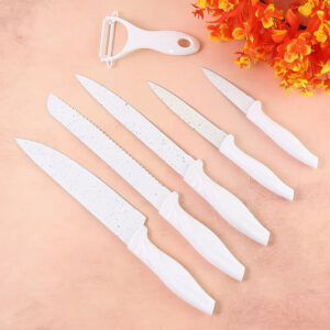 Marble Coated Stainless Steel Kitchen Knife Set (6...