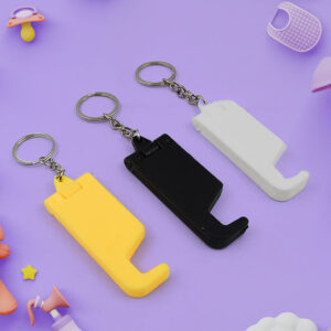 2 in 1 Plastic Keychain with Mobile Stand...