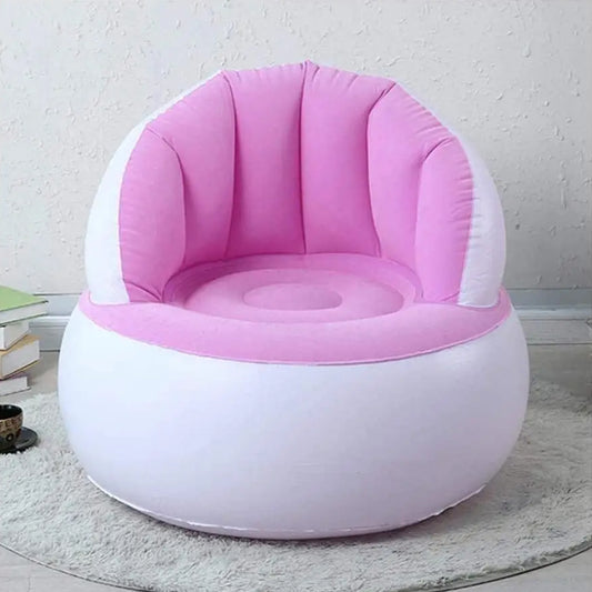 Kids inflatable sofa chair with backrest & Foot...