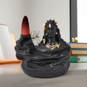 Adiyogi Shiva Backflow Smoke Fountain Incense Holder Burn...