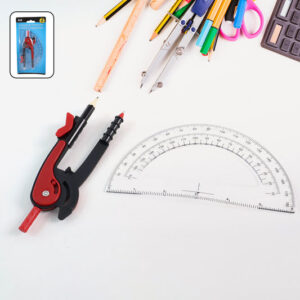2 Pc Geometry Set – Built-in Pencil Grip...