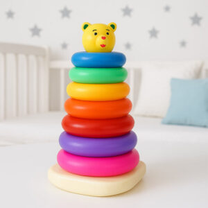 Plastic Baby Kids Teddy Stacking Ring Jumbo Stack...
