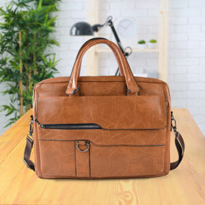 Premium Faux Leather Multipurpose Messenger Briefcase wit...