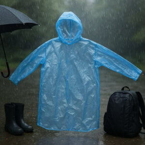 Ultra Lightweight Disposable Raincoat with Hood for Adult...