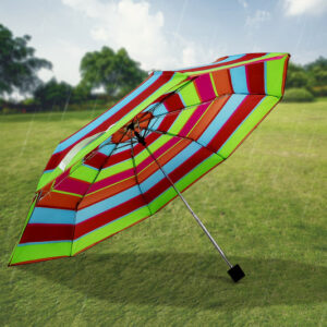 3-Fold Sun & Rain Protective Solid Foldable Umbrella,...
