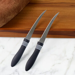 Premium Curved Serrated Stainless Steel Kitchen Knife Set...