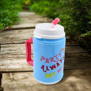 Insulated Mug with Lid Handle Flexible Straw with...