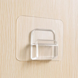Heavy-Duty Transparent Wall Hook with Seamless Adhesive B...