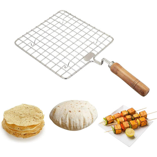 Kitchen Square Stainless Steel Roaster Jali, Barbecue Gri...