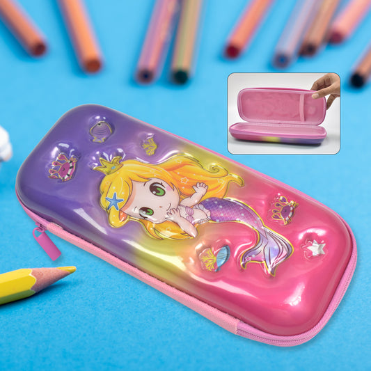 3D Cartoon Zipper Compass Box, Pencil Box (1...