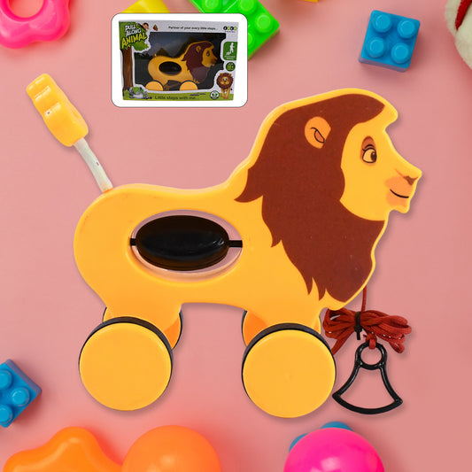 Lion Pull Along Toy, Baby Early Walking Pull...