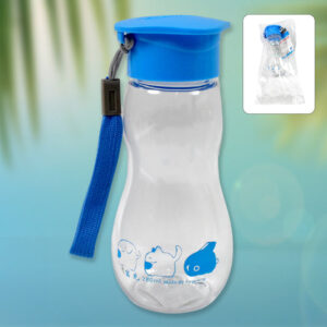 Transparent Travel Portable Water Bottle with Carry Strap...