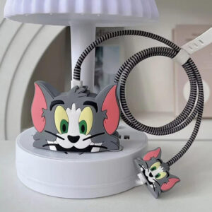 Cartoon Character Silicon Charger Case Cover For iP...
