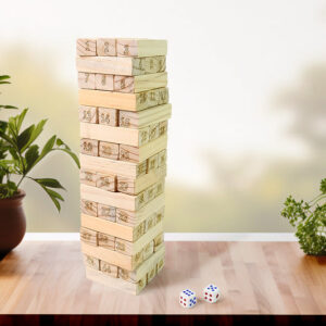 Wooden Tumbling Stacking Tower Game, Zenga tower (48...