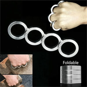 Portable 4 Finger Ring Unique Rotating Folding Ring...