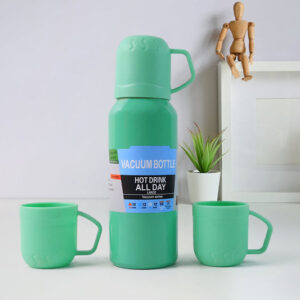 Green Vacuum Flask Set – Stainless Steel Thermos...