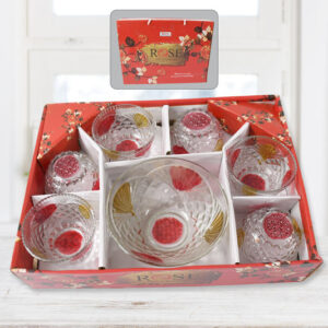 Rose glass Multipurpose Pudding / Dessert / Ice...