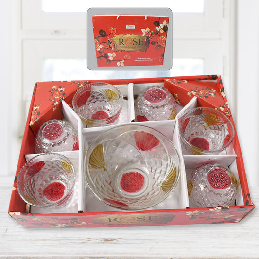 Rose glass Multipurpose Pudding / Dessert / Ice...