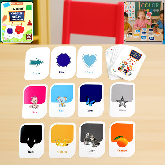 Kidkraft Early Learner 32-Piece Color & Shape Flashca...