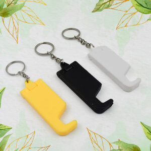 2 in 1 Plastic Keychain with Mobile Stand...