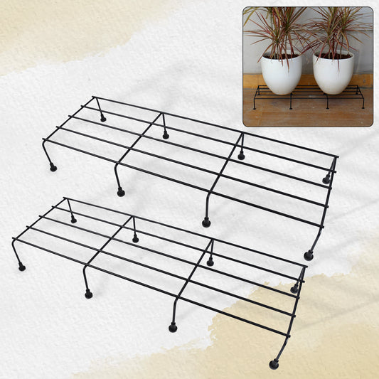 Metal Rectangle Flower plant stand for balcony (60×20...