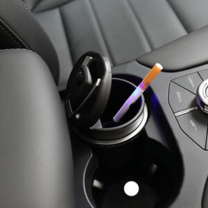 Portable Car Ashtray with Lid and Blue LED...