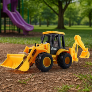 LALA Friction Powered JCB Style Backhoe Loader Constructi...