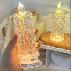 Rose Candles for Home Decoration, Crystal Candle Lights,...