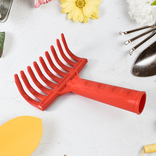 Heavy Duty Plastic Garden Hand Rake – 9-Tooth...