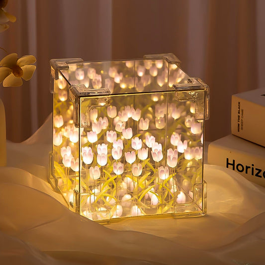 Cube Tulip Night Lamp | Led Decorative Nights...