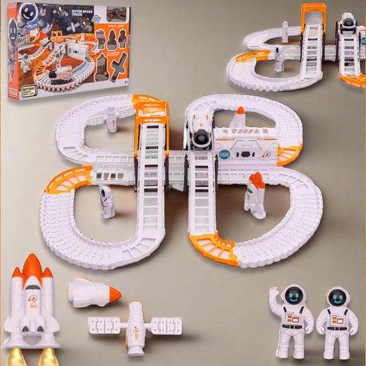 Outer Space Race Track Set for Kids Toys...