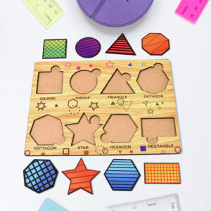 Wooden Triangles Puzzle Learning Educational Board (1 Set...