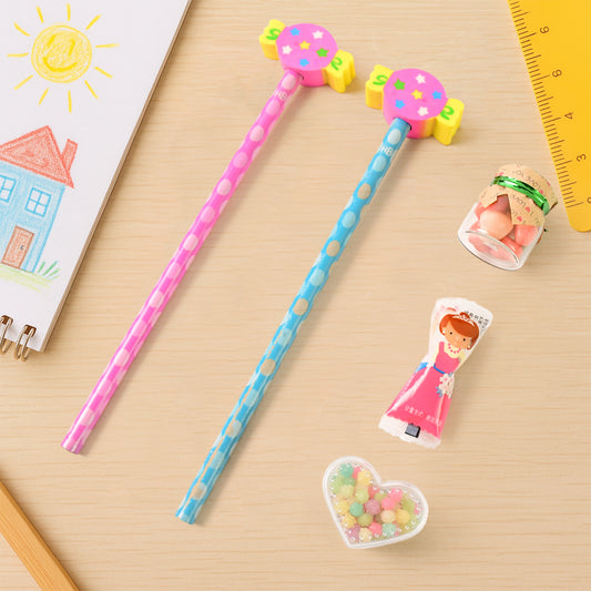 Fun Candy Design Pencil Set with Accessories Set...