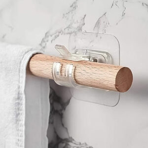 Wall Mount Transparent Self-Adhesive Clip with Strong Spr...