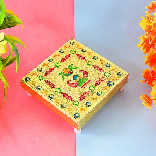 Handicraft Wood Chowki for Pooja , Wooden Bajot...