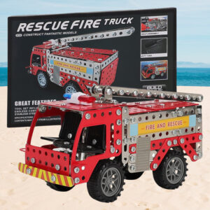 02_57fbf9df-6311-4576-8c6f-ec2a4b6b96ec.jpg Metal DIY Fire Truck Building Blocks for Kids...