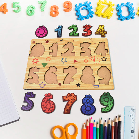 02_611da51a-ff04-45e6-9fd1-a0464445ddbf.jpg Wooden Number Puzzle Learning Educational Board (1 Set...