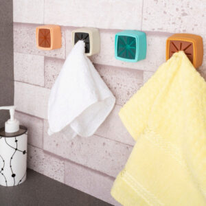 4 Pc Towel Holder – Easy Wall Mount...