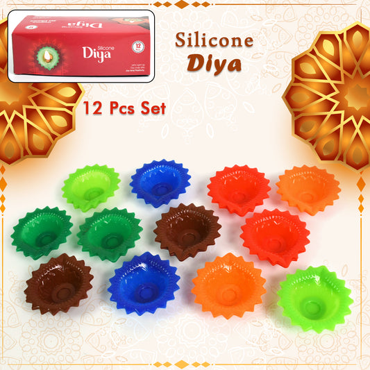 Silicone Diya for Diwali Attractive Design Colourful Diya...