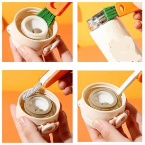 3-in-1 Multifunctional Cleaning Brush Set – Mini Bottle,...
