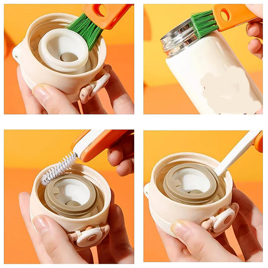 3-in-1 Multifunctional Cleaning Brush Set – Mini Bottle,...