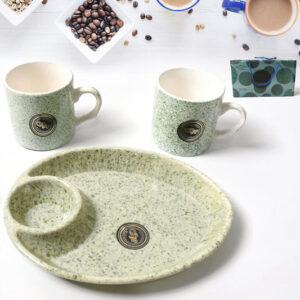 Ceramic Tea/Coffee Cup Set - Alpino 3-Piece with...