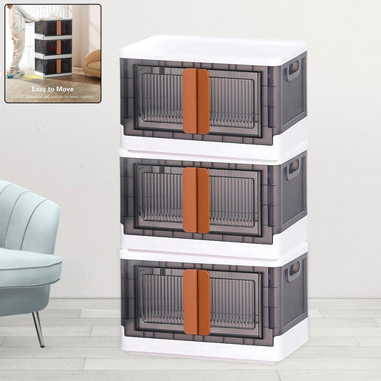 Plastic Folding Wardrobe Storage Organizer (3 Layer /...