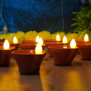 Water Sensor Diyas for Diwali Decoration, Diwali (12...