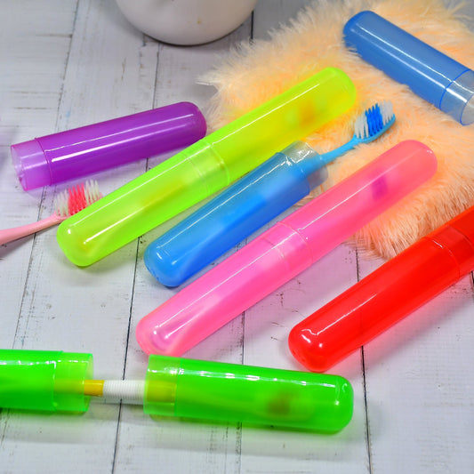 Plastic Toothbrush Covers - 6pc Anti-Bacterial Travel Pro...