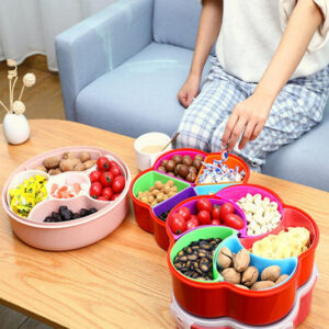 5Compartments Party Food Storage Snack Nuts Box For...