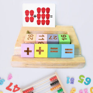 Wooden MathTime for Kids - Educational Math Card...