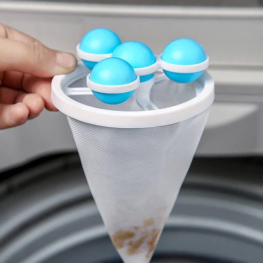 Floating Laundry Ball Lint Catcher – Reusable Hair...
