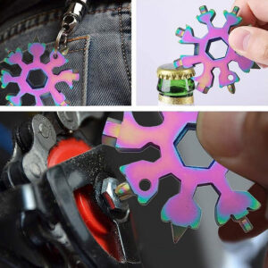 Durable & Portable 18-in-1 Snowflake Multi-Tool – Bot...