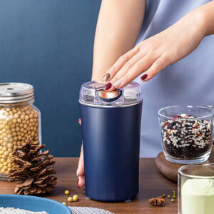 Portable 4-Blade Mini Grinder & Blender for Home...